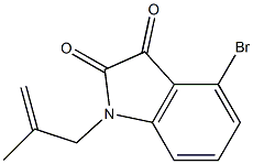 4-bromo-1-(2-methylprop-2-en-1-yl)-2,3-dihydro-1H-indole-2,3-dione Struktur