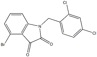 4-bromo-1-[(2,4-dichlorophenyl)methyl]-2,3-dihydro-1H-indole-2,3-dione Struktur