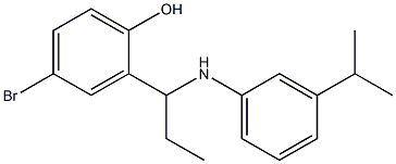 4-bromo-2-(1-{[3-(propan-2-yl)phenyl]amino}propyl)phenol Struktur