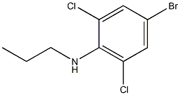 4-bromo-2,6-dichloro-N-propylaniline Struktur