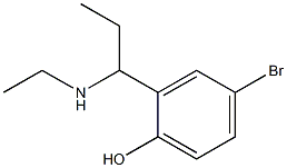 4-bromo-2-[1-(ethylamino)propyl]phenol Struktur