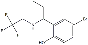 4-bromo-2-{1-[(2,2,2-trifluoroethyl)amino]propyl}phenol Struktur