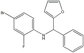 4-bromo-2-fluoro-N-[furan-2-yl(phenyl)methyl]aniline Struktur