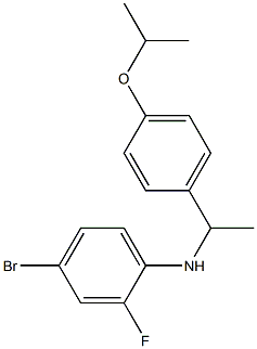 4-bromo-2-fluoro-N-{1-[4-(propan-2-yloxy)phenyl]ethyl}aniline Struktur