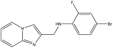 4-bromo-2-fluoro-N-{imidazo[1,2-a]pyridin-2-ylmethyl}aniline Struktur