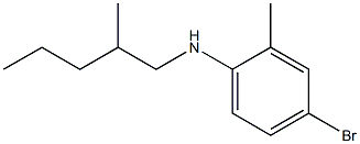 4-bromo-2-methyl-N-(2-methylpentyl)aniline Struktur