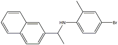 4-bromo-2-methyl-N-[1-(naphthalen-2-yl)ethyl]aniline Struktur