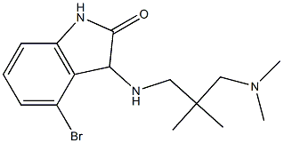 4-bromo-3-({2-[(dimethylamino)methyl]-2-methylpropyl}amino)-2,3-dihydro-1H-indol-2-one Struktur