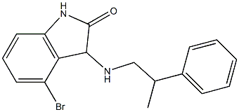 4-bromo-3-[(2-phenylpropyl)amino]-2,3-dihydro-1H-indol-2-one Struktur