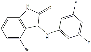 4-bromo-3-[(3,5-difluorophenyl)amino]-2,3-dihydro-1H-indol-2-one Struktur