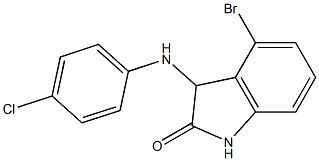 4-bromo-3-[(4-chlorophenyl)amino]-2,3-dihydro-1H-indol-2-one Struktur