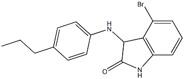 4-bromo-3-[(4-propylphenyl)amino]-2,3-dihydro-1H-indol-2-one Struktur