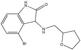 4-bromo-3-[(oxolan-2-ylmethyl)amino]-2,3-dihydro-1H-indol-2-one Struktur