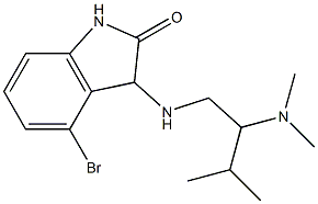 4-bromo-3-{[2-(dimethylamino)-3-methylbutyl]amino}-2,3-dihydro-1H-indol-2-one Struktur