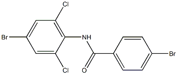 4-bromo-N-(4-bromo-2,6-dichlorophenyl)benzamide Struktur