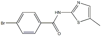 4-bromo-N-(5-methyl-1,3-thiazol-2-yl)benzamide Struktur