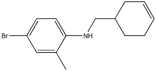 4-bromo-N-(cyclohex-3-en-1-ylmethyl)-2-methylaniline Struktur