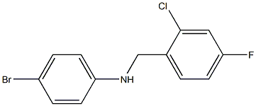 4-bromo-N-[(2-chloro-4-fluorophenyl)methyl]aniline Struktur