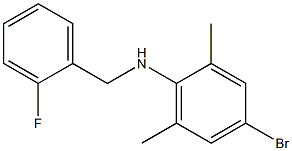 4-bromo-N-[(2-fluorophenyl)methyl]-2,6-dimethylaniline Struktur