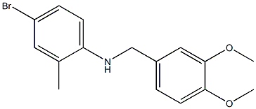 4-bromo-N-[(3,4-dimethoxyphenyl)methyl]-2-methylaniline Struktur