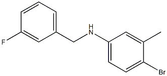 4-bromo-N-[(3-fluorophenyl)methyl]-3-methylaniline Struktur