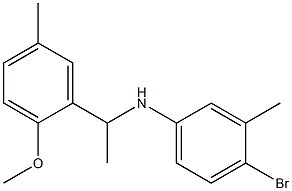 4-bromo-N-[1-(2-methoxy-5-methylphenyl)ethyl]-3-methylaniline Struktur