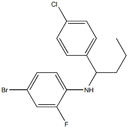 4-bromo-N-[1-(4-chlorophenyl)butyl]-2-fluoroaniline Struktur