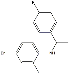 4-bromo-N-[1-(4-fluorophenyl)ethyl]-2-methylaniline Struktur