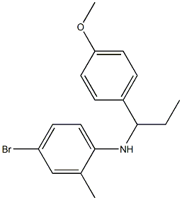 4-bromo-N-[1-(4-methoxyphenyl)propyl]-2-methylaniline Struktur