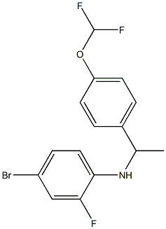 4-bromo-N-{1-[4-(difluoromethoxy)phenyl]ethyl}-2-fluoroaniline Struktur