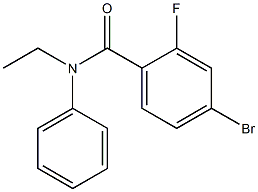 4-bromo-N-ethyl-2-fluoro-N-phenylbenzamide Struktur