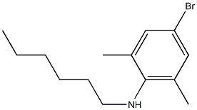 4-bromo-N-hexyl-2,6-dimethylaniline Struktur