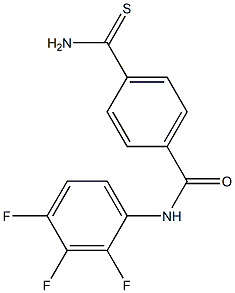 4-carbamothioyl-N-(2,3,4-trifluorophenyl)benzamide Struktur