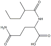 4-carbamoyl-2-(2-methylpentanamido)butanoic acid Struktur