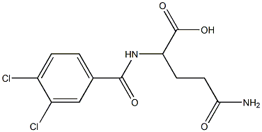 4-carbamoyl-2-[(3,4-dichlorophenyl)formamido]butanoic acid Struktur