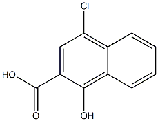 4-chloro-1-hydroxynaphthalene-2-carboxylic acid Struktur