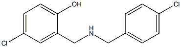 4-chloro-2-({[(4-chlorophenyl)methyl]amino}methyl)phenol Struktur