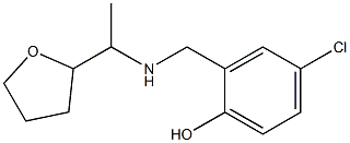 4-chloro-2-({[1-(oxolan-2-yl)ethyl]amino}methyl)phenol Struktur