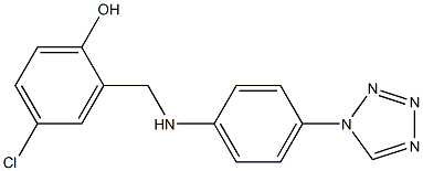 4-chloro-2-({[4-(1H-1,2,3,4-tetrazol-1-yl)phenyl]amino}methyl)phenol Struktur