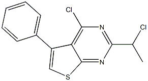 4-chloro-2-(1-chloroethyl)-5-phenylthieno[2,3-d]pyrimidine Struktur