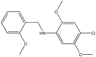 4-chloro-2,5-dimethoxy-N-[(2-methoxyphenyl)methyl]aniline Struktur