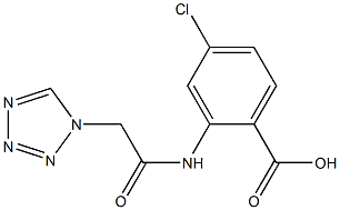 4-chloro-2-[(1H-tetrazol-1-ylacetyl)amino]benzoic acid Struktur