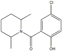 4-chloro-2-[(2,6-dimethylpiperidin-1-yl)carbonyl]phenol Struktur