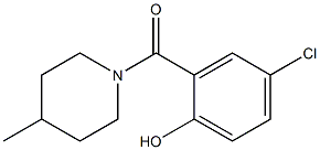 4-chloro-2-[(4-methylpiperidin-1-yl)carbonyl]phenol Struktur