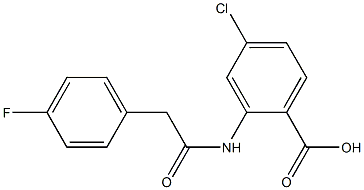 4-chloro-2-[2-(4-fluorophenyl)acetamido]benzoic acid Struktur