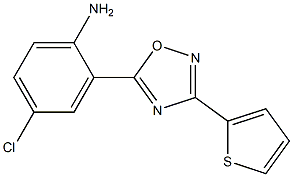 4-chloro-2-[3-(thiophen-2-yl)-1,2,4-oxadiazol-5-yl]aniline Struktur