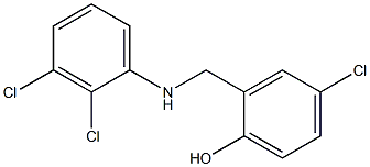 4-chloro-2-{[(2,3-dichlorophenyl)amino]methyl}phenol Struktur