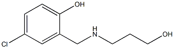 4-chloro-2-{[(3-hydroxypropyl)amino]methyl}phenol Struktur