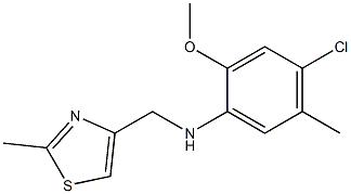 4-chloro-2-methoxy-5-methyl-N-[(2-methyl-1,3-thiazol-4-yl)methyl]aniline Struktur