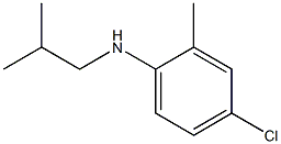 4-chloro-2-methyl-N-(2-methylpropyl)aniline Struktur